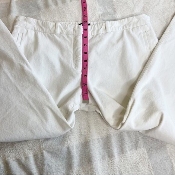 Joseph New Eliston Stretch-Gabardine Slim-Leg Trousers White Sz 6 - Picture 10 of 15